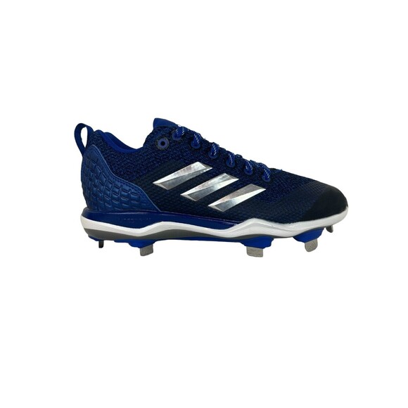 Adidas Softball Cleats Women's 6.5 NWT Blue PowerAlley 5 Low Metal Fastpitch - Picture 3 of 12